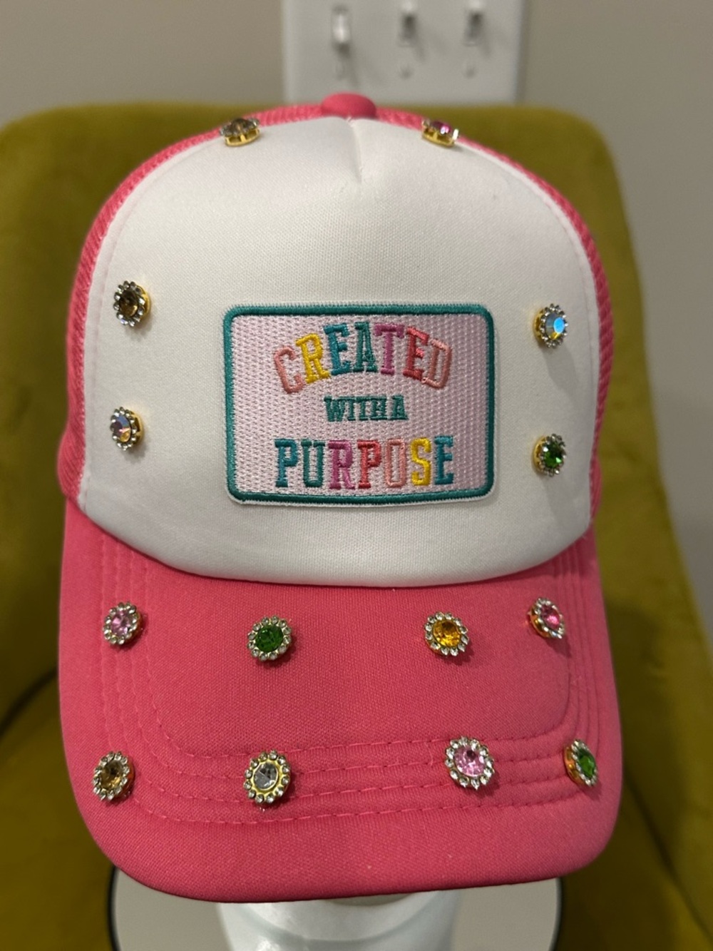 Created With a Purpose Pink & White Kids Cap